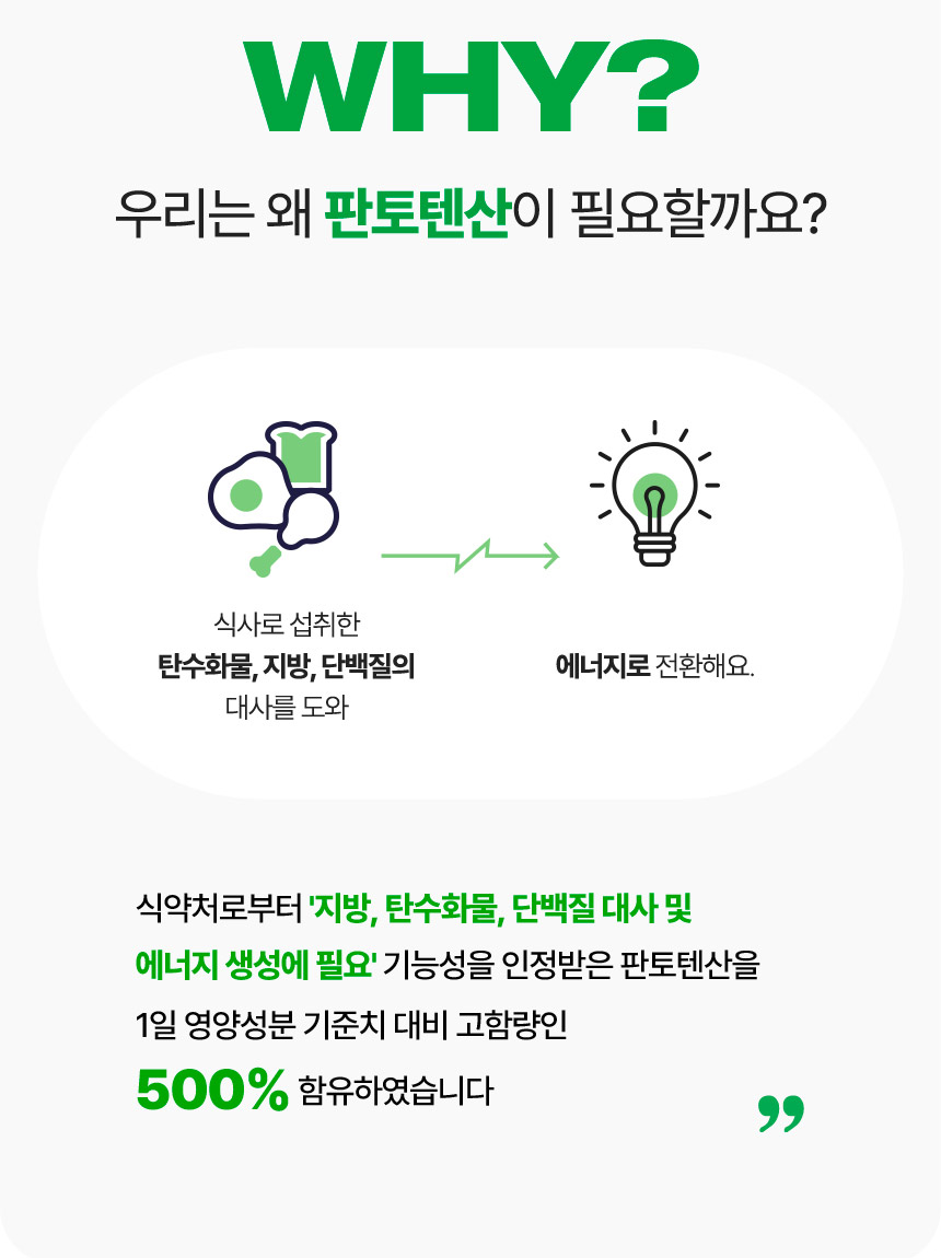 WHY? 우리는 왜 판토텐산이 필요할까요?